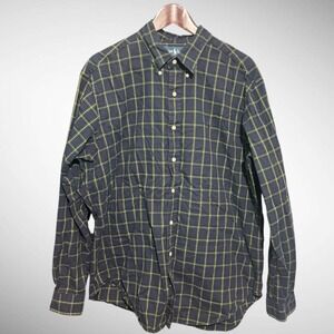 Ralph Lauren Shirt Mens XL Long Sleeve Button Down Green Pre Owned